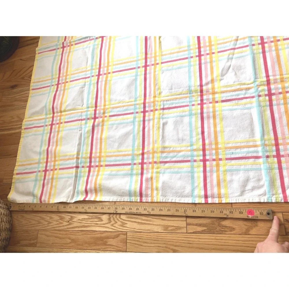 Blossoms & Blooms‎ 100% Cotton Plaid Tablecloth Rectangle 45x55 Easter